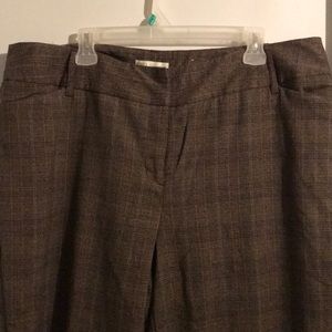 Cato’s Brown Plaid wise leg trousers size 18W